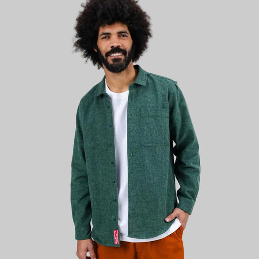 Hemd PIZZA FLANNEL green