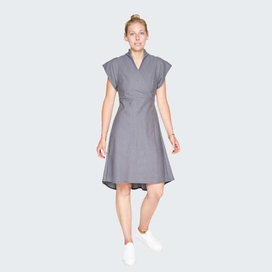 Kleid SWING Denim Stretch grau
