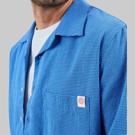 Oversize Hemd Asis Percales DAISY CHECKS blue