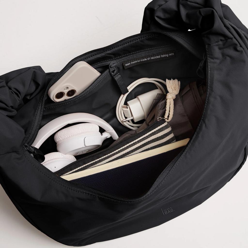 GOT BAG Tasche MOON BAG RUFFLE monochrome black