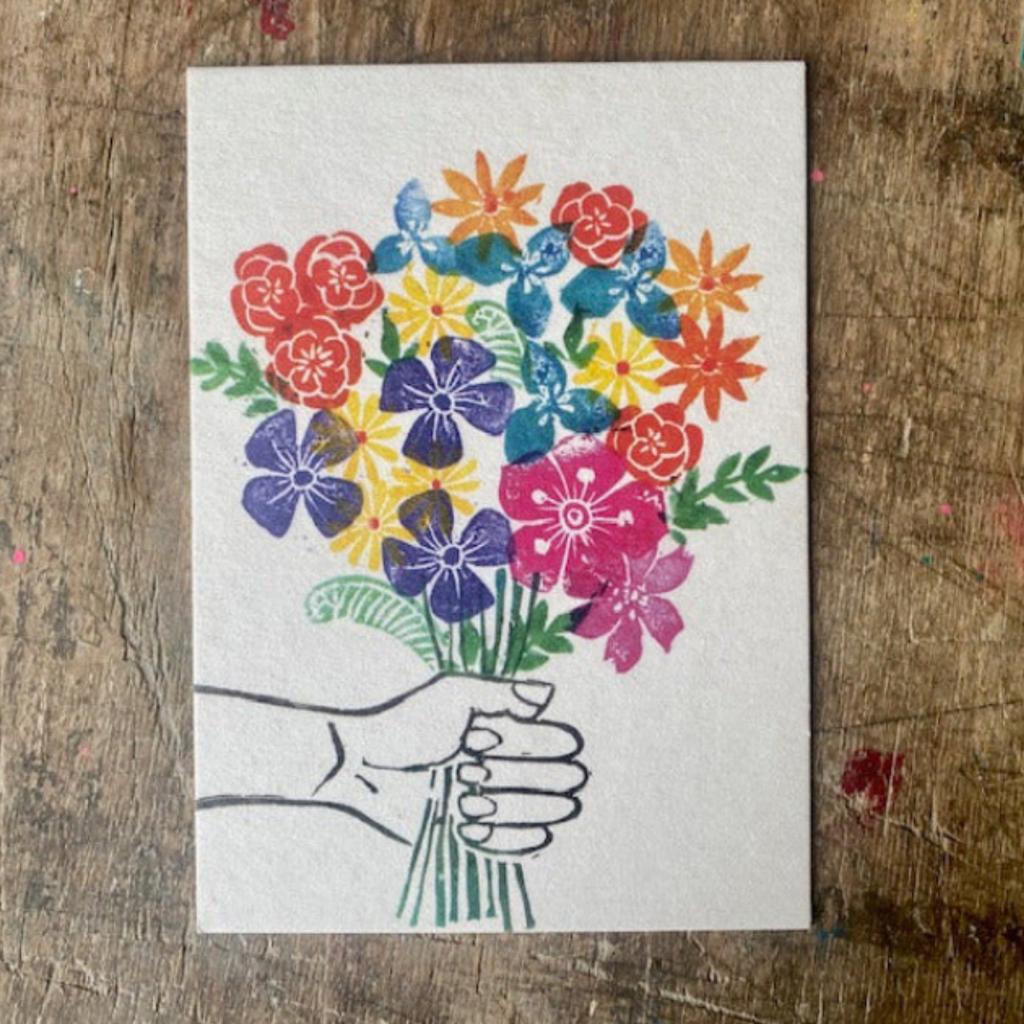 Postkarte BLUMENSTRAUß Illustration
