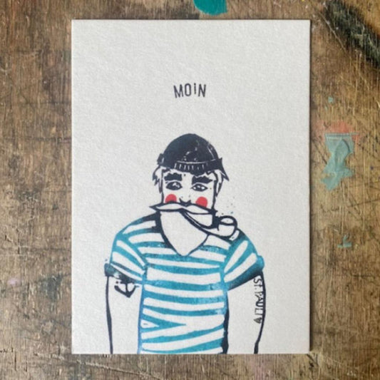 Postkarte MOIN MATROSE llustration