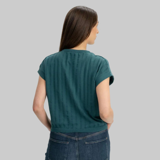 MELA Strick T-Shirt BHARI deep sea