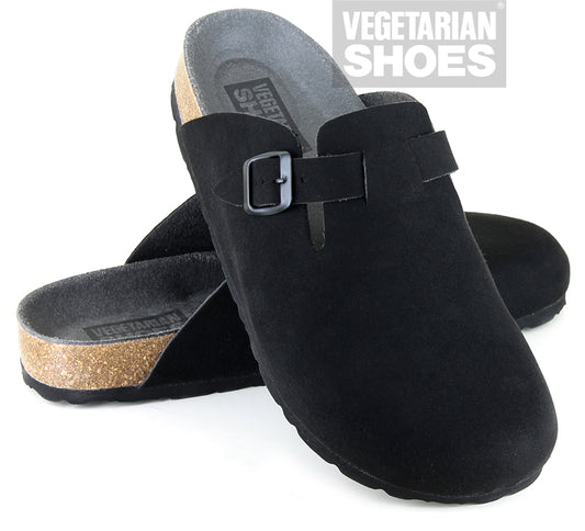 Vegetarian Shoes Moab Slip On Fake Suede schwarz – vegane Clogs