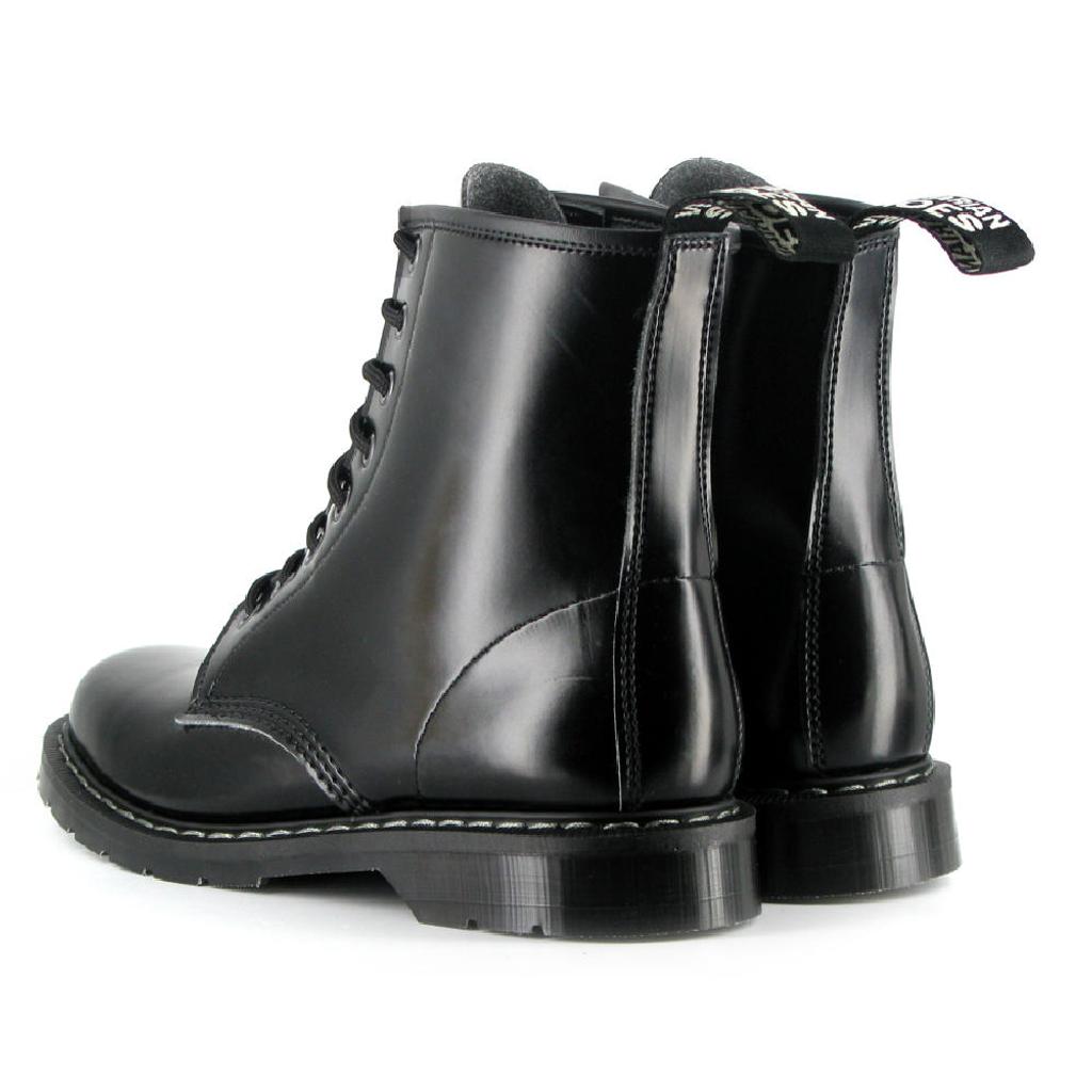Vegetarian Shoes Boulder Boots Airseal schwarz glänzend – vegane Unisex Stiefel