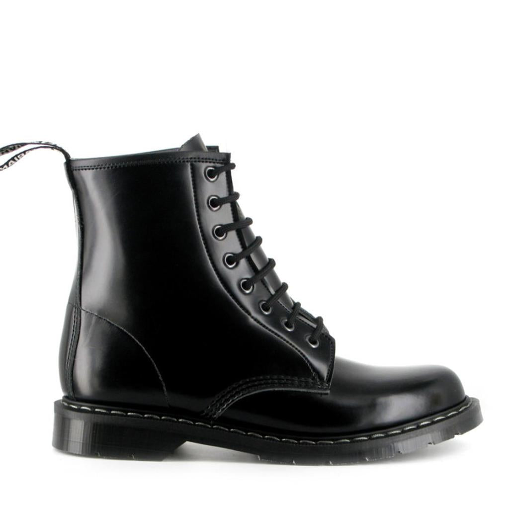 Vegetarian Shoes Boulder Boots Airseal schwarz glänzend – vegane Unisex Stiefel